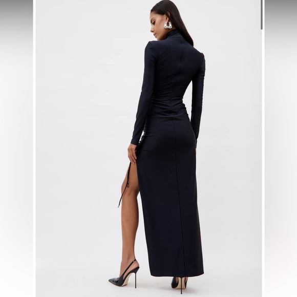 Dundas Coco Royal Gown Dress Black Detachable Embellished Bra IT48 US 8/10 $2990 - Picture 6 of 17